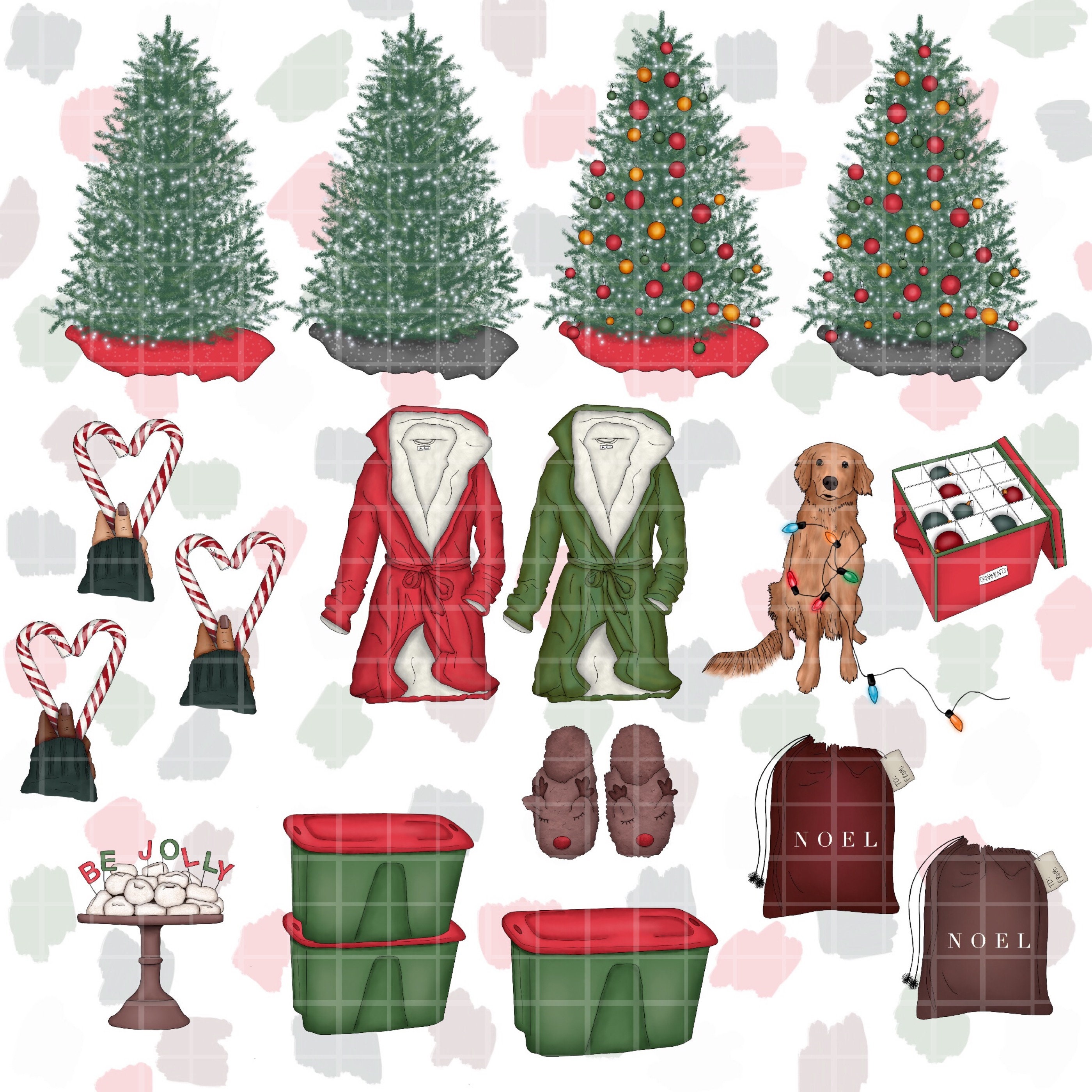 CHRISTMAS TRADITIONS Clipart Classic Christmas Traditional - Etsy