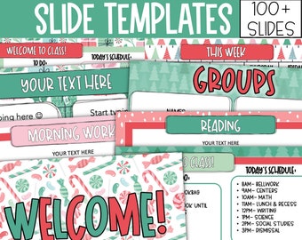 Christmas Slide Templates for Classroom, Holiday Slides Templates, Classroom Management Slides, Trendy Slides Templates For Google Slides