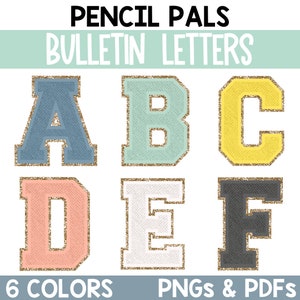 Cartas del tablón de anuncios universitarios, imágenes prediseñadas de letras, cartas del tablón de anuncios imprimibles, paquete de letras para tablones de anuncios, parche png