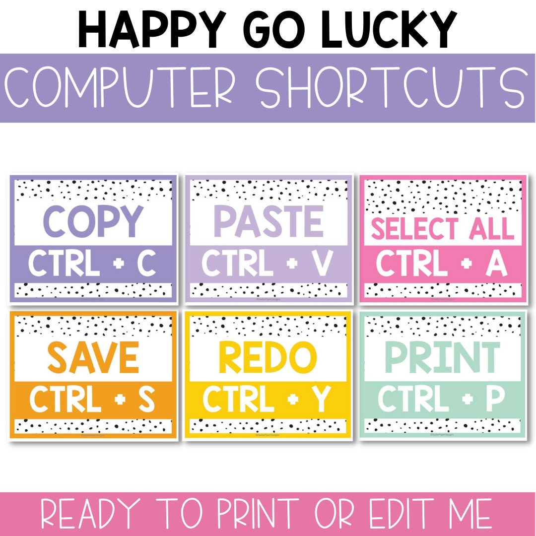 Keyboard Shortcut Posters, Computer Lab Posters, STEM Posters, Learning ...
