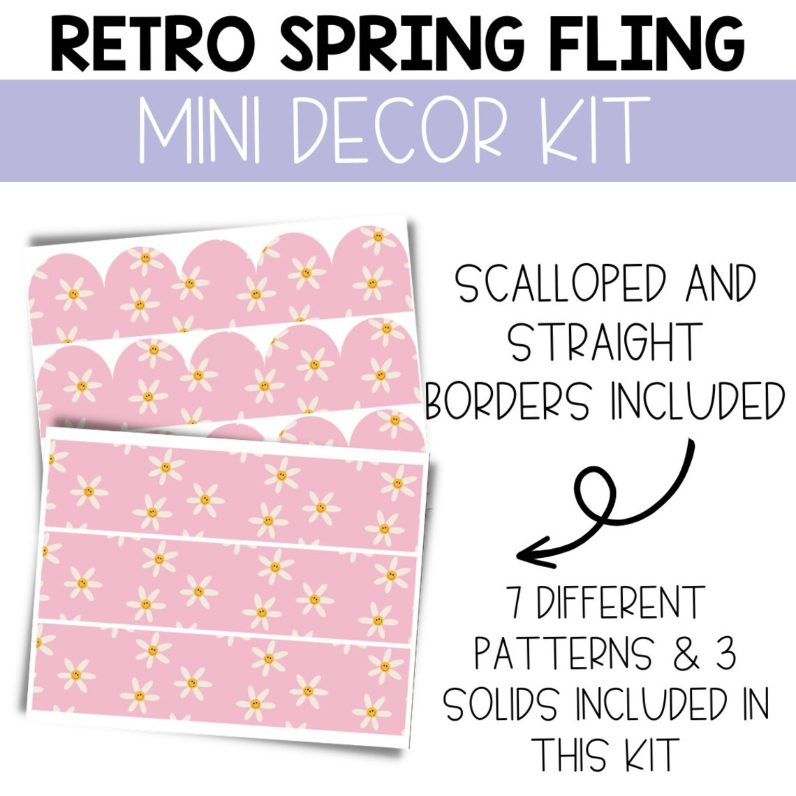 Retro Spring Fling Mini Decor Kit, Retro Classroom Decor, Groovy ...
