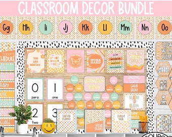 Retro Remix Classroom Decor Bundle, Groovy Classroom Decor, Bright Retro Classroom Decor, Classroom Theme, y2k decor, school decor RTRMX