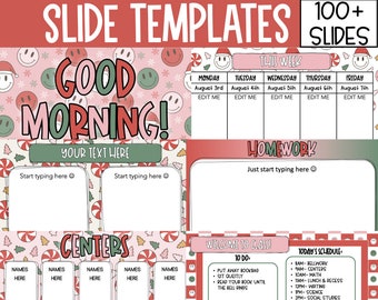 Christmas Slide Templates for Classroom, Holiday Slides Templates, Classroom Management Slides, Trendy Slides Templates For Google Slides