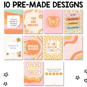 Retro Groovy Classroom Posters, Rainbow Classroom Decor, Nostalgic ...