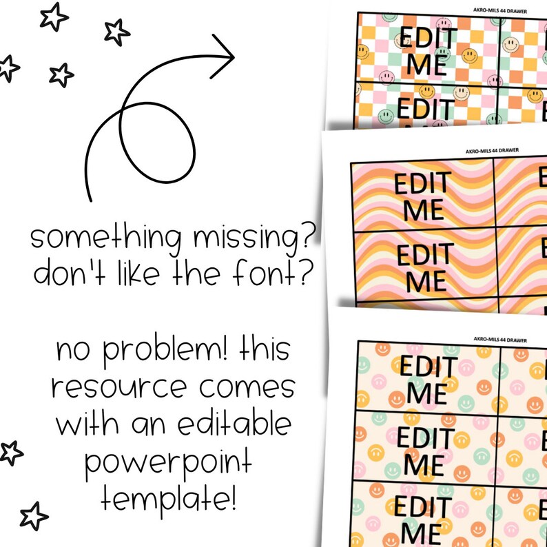 Editable Retro Groovy Teacher Toolbox Labels, Trendy retro classroom decor,