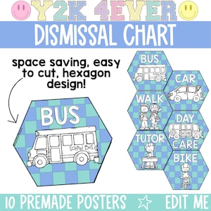 Retro Dismissal Chart For Classroom, How We Go Home Display Chart, Dismissal Clip Chart, Retro Classroom Management, Transportation Chart