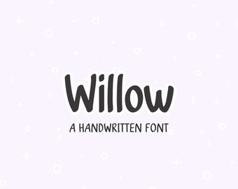 Willow Font, Handwritten Font, Fonts for Cricut, Teacher Fonts, Planner Fonts, Commercial Use Fonts, Handwriting Fonts, Procreate Fonts