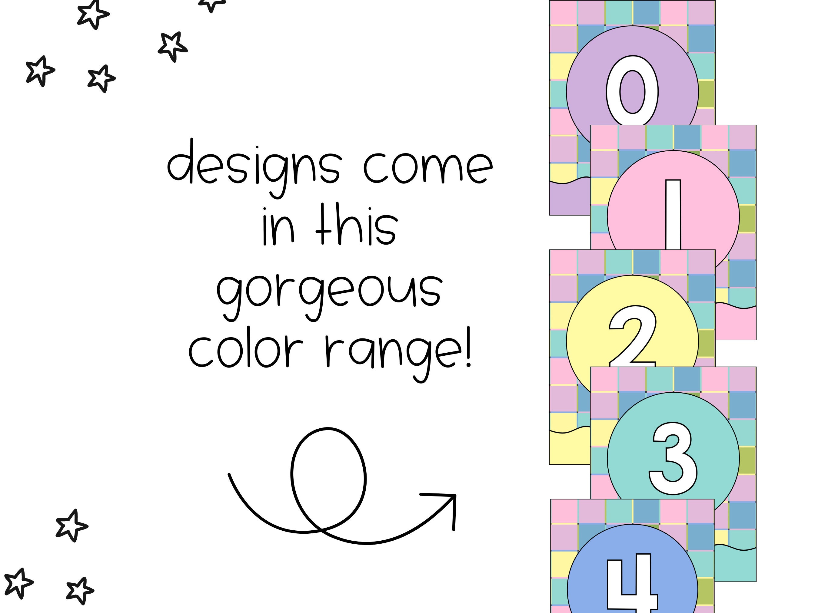 Retro Number Posters, Number Posters With Ten Frames, Ten Frame Number ...