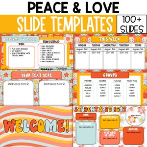 Retro Groovy Slide Templates for Classroom, Disco Slides Templates, Classroom Management Slides, Retro Slides Templates For Google Slides