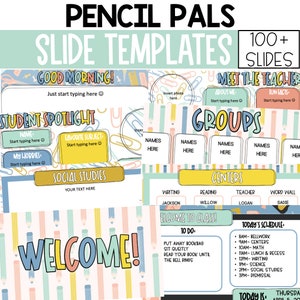 Back to School Slide Templates, End Of Year Slides, Classroom Decor, End Of Year Slides Templates for Classroom, School Slides Templates