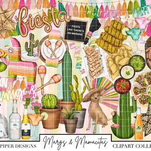 MARGARITAS & MAMACITAS Clipart, Fiesta Bachelorette, Fiesta baby shower Cinco de Mayo, Fiesta Party, Mexican Party, Mexico Independence Day
