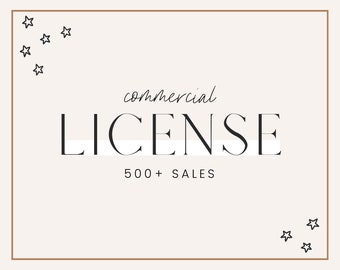 Commercial License // 500+  // No Credit Required // Sadie Piper Designs // For DIGITAL ARTWORK ONLY