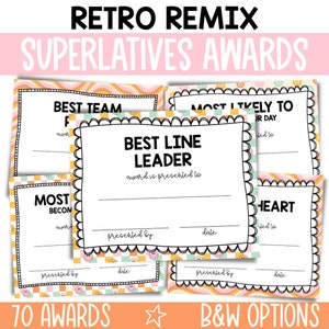 Superlative Awards for End of the Year, Award Certificates for Elementary, End of Year Activities, Printable Awards - RTRMX