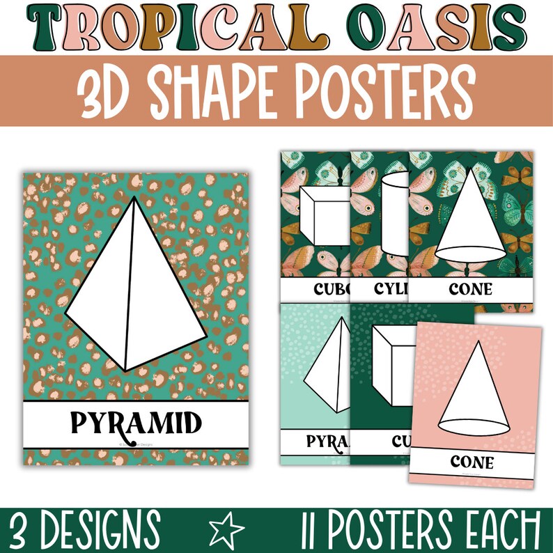 3D Shape Posters for Classroom, 3D Shape Posters Display for Classroom ...