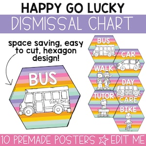 Retro Dismiaal Chart For Classroom, How We Go Home Display Chart, Dismissal Clip Chart, Retro Classroom Management Transportation Chart/ HGL