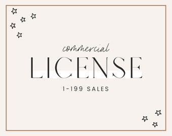 Commercial License // 1 - 199 // No Credit Required // Sadie Piper Designs // For DIGITAL ARTWORK ONLY