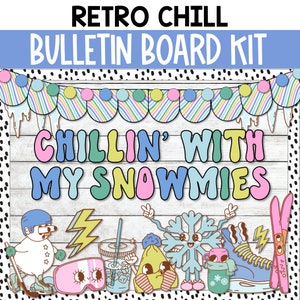 Retro Groovy Winter Bulletin Board Decor, Retro Christmas Bulletin ...