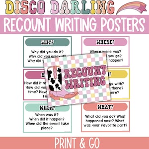 Recount Writing Posters, English Posters, ELA Educational Posters, Language Arts Posters, Writing Posters, Educational Resources, western