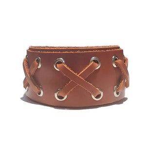 Brown Leather Wrap Bracelet, Wide Leather Cuff Bracelet, Leather Wrist Cuff, Leather Armlet, Blank Wristband, Simple Leather Bracelet
