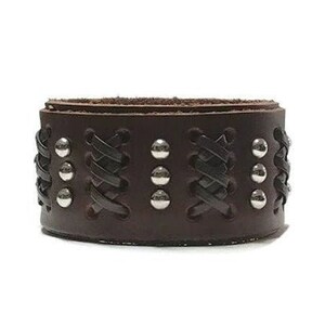 Brown Leather Cuff Bracelet Men Gift Ideas, Large Arm Cuff Leather Jewelry for Women, Cuff Bracelet for Men, Cuff Bracelet for Women