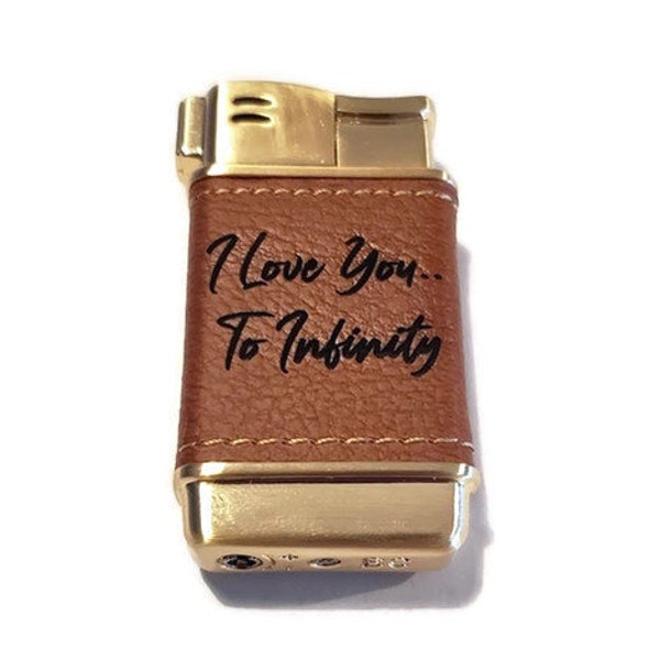 Personalized Leather Lighter, Custom Engraved Cigar Lighter, Custom Laser Engraved Lighter, Cigarette Lighter, Personalized Keepsakes