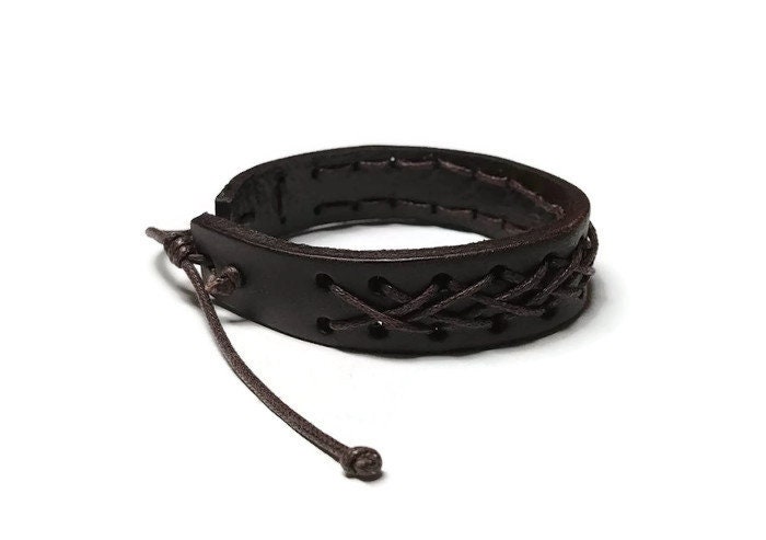 Criss Cross Bracelet Mens Leather Bracelet Bracelet for | Etsy