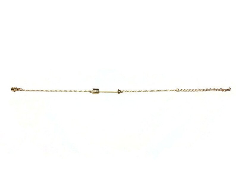 Arrow Charm Bracelet Simple Gold Chain Bracelet Anniversary Gift Chain Bracelet Adjustable Chain Link Lobster Clasp Gift for Her