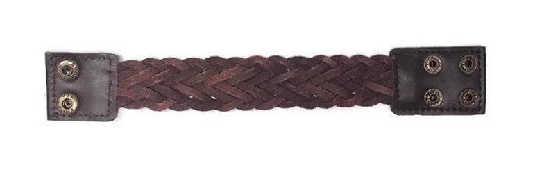 Gift for Him Braided Leather Arm Cuff Brown Genuine Leather Cuff Bracelet for Men or Women Chunky Leather Arm Jewelry Gift for Her