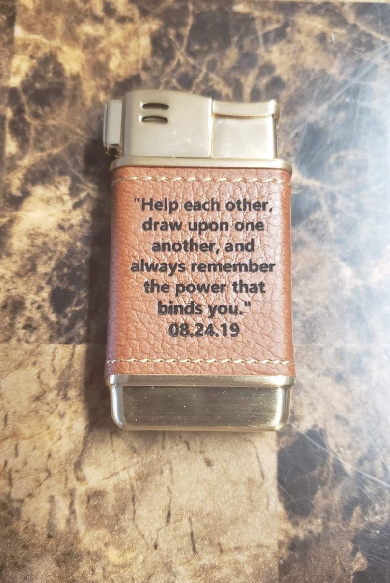 Custom Engraved Leather Lighter Custom Cigar Lighter Custom Etsy Canada