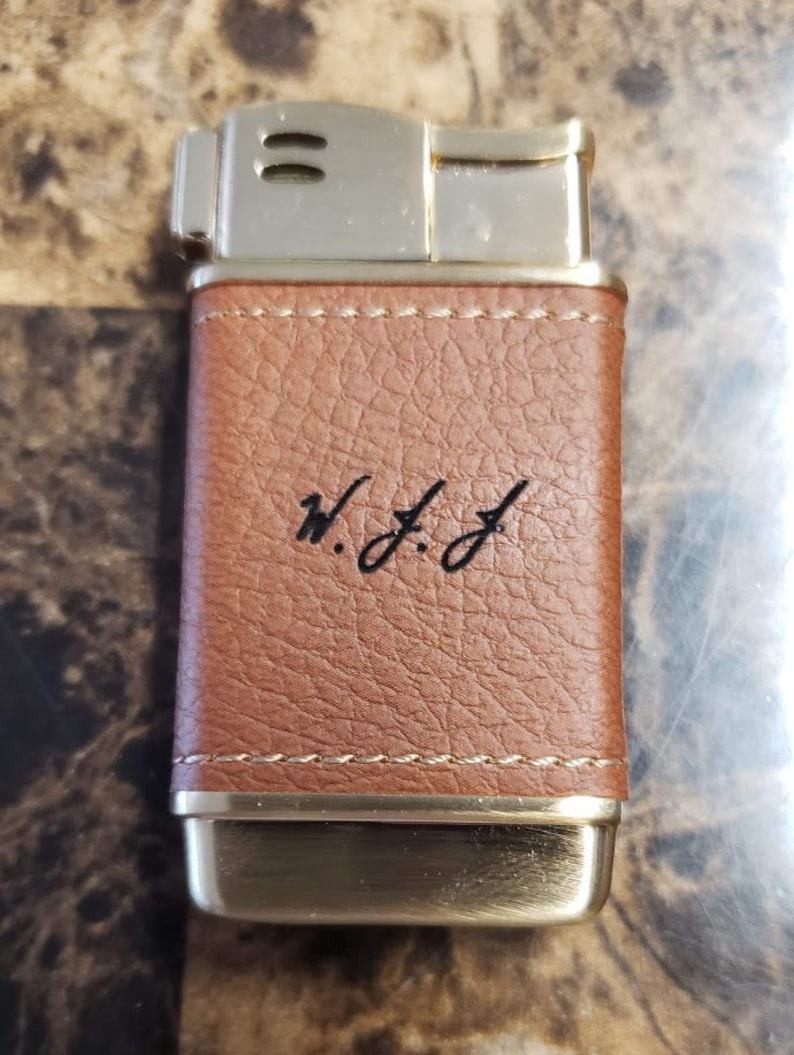 Custom Engraved Leather Lighter Custom Cigar Lighter Custom Etsy Canada