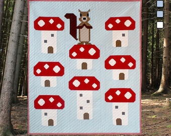 Mushroom King A Squirrel & His Kingdom AEQCMK0321 From Art East Quilting CO