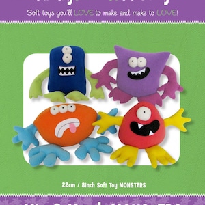 Mix & Match Monsters Plushies Pattern FF4293 From Funky Friends Factory