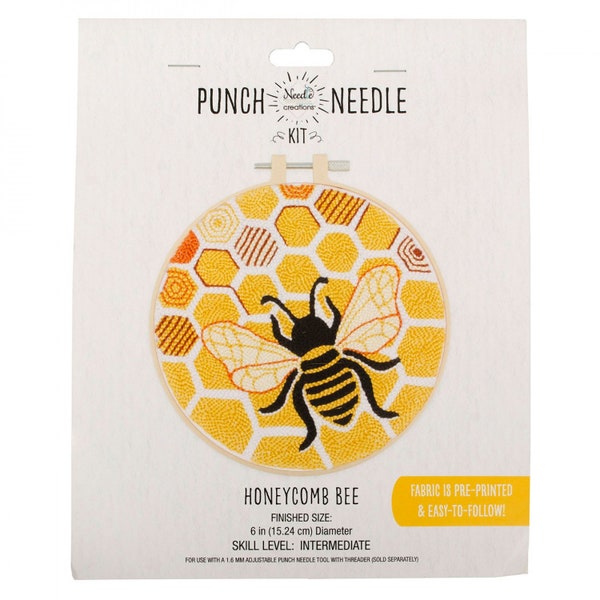 Punch Needle Bee Honeycomb Kit NC-PNND-BEEHCMB From Needle Creations