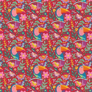 Vive le Mexique ! Tissus Deborah Curiel For Paintbrush Studio Rouge Tucan