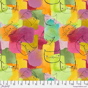 Are You Kitten Me Multi Here Kitty Kitty By Free Spirit PWCD056.XMULTI