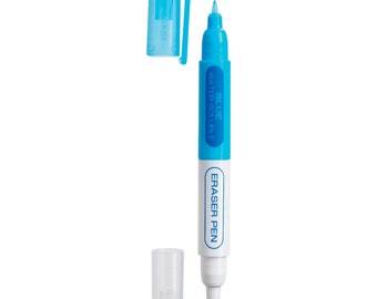 Chacopen Blue Water Soluble Dual Tip Pen With Eraser From Clover