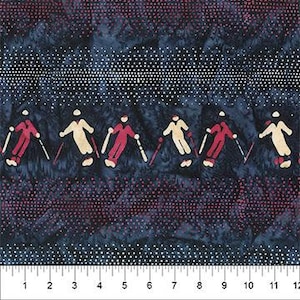 Elevation Ski Stripe Denim Banyan Batiks