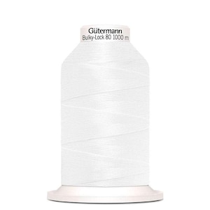 White Gutermann Bulky-Lock 80 Thread