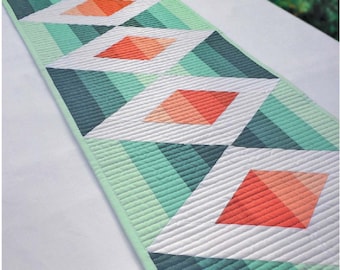 Aztec Diamond Table Runner Pattern Instruction Card Cut Loose Press