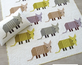 Armadillos Quilt And Pillow Pattern EH065 EH034 From Elizabeth Hartman