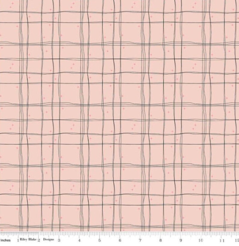 Mod Meow Plaid Blush By Amanda Niederhauser For Riley Blake Sold By Half Yard