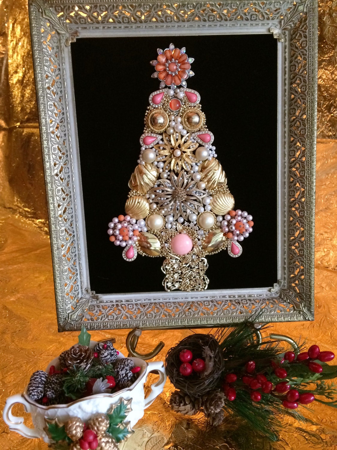 * vintage tree ❀ * ヴィンテージモール のクリスマスツリー Vintage Jewelry Christmas Tree, 