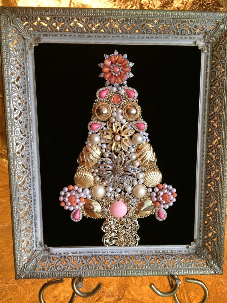 Vintage Jewelry Christmas Tree, Antique Look Coral Christmas Tree - Etsy