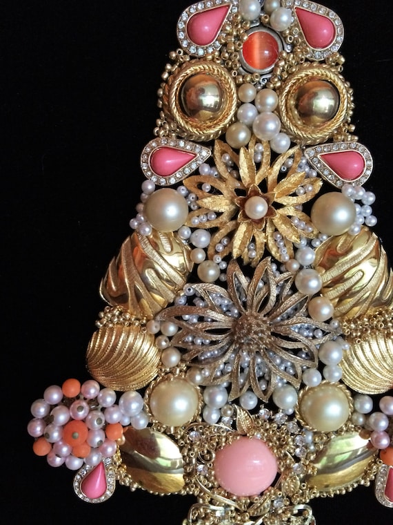 Vintage Jewelry Christmas Tree, 