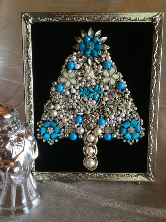 DIY Christmas Crafts: Vintage Jewelry Tree Cone Decoration  BluKatDesign  Handmade Artisan, Upcycled Jewelry, Ornaments