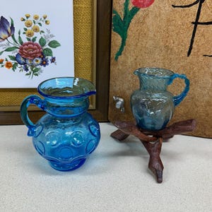 Vintage Creamer Small Pitcher Light Blue Small Serving Piece Drinkware Kitchen Your Choice