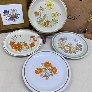 Vintage Plates Dinner Plates Mismatched Japan Stoneware Serving Pieces Retro Floral Decor Your Choice