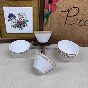 Vintage Bowls Syracuse USA Syralite Small Serving Bowls Dessert Berry Bowls Vintage Dishes Set of 6
