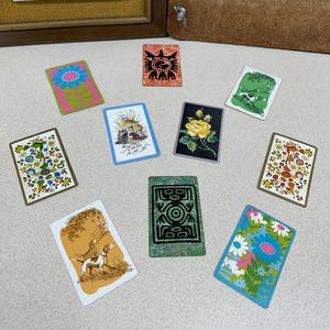 Cartas de Baralho Vintage Vários Padrões Cartas de Colecionador Cartas Retro Flower Power Flores Vintage Scrapbooking Suprimentos de Artesanato Sua Escolha