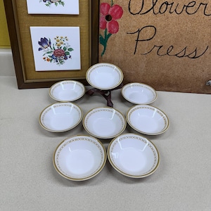 Vintage Bowls Syracuse USA Syralite Small Serving Bowls Dessert Berry Bowls Vintage Dishes Set of 8
